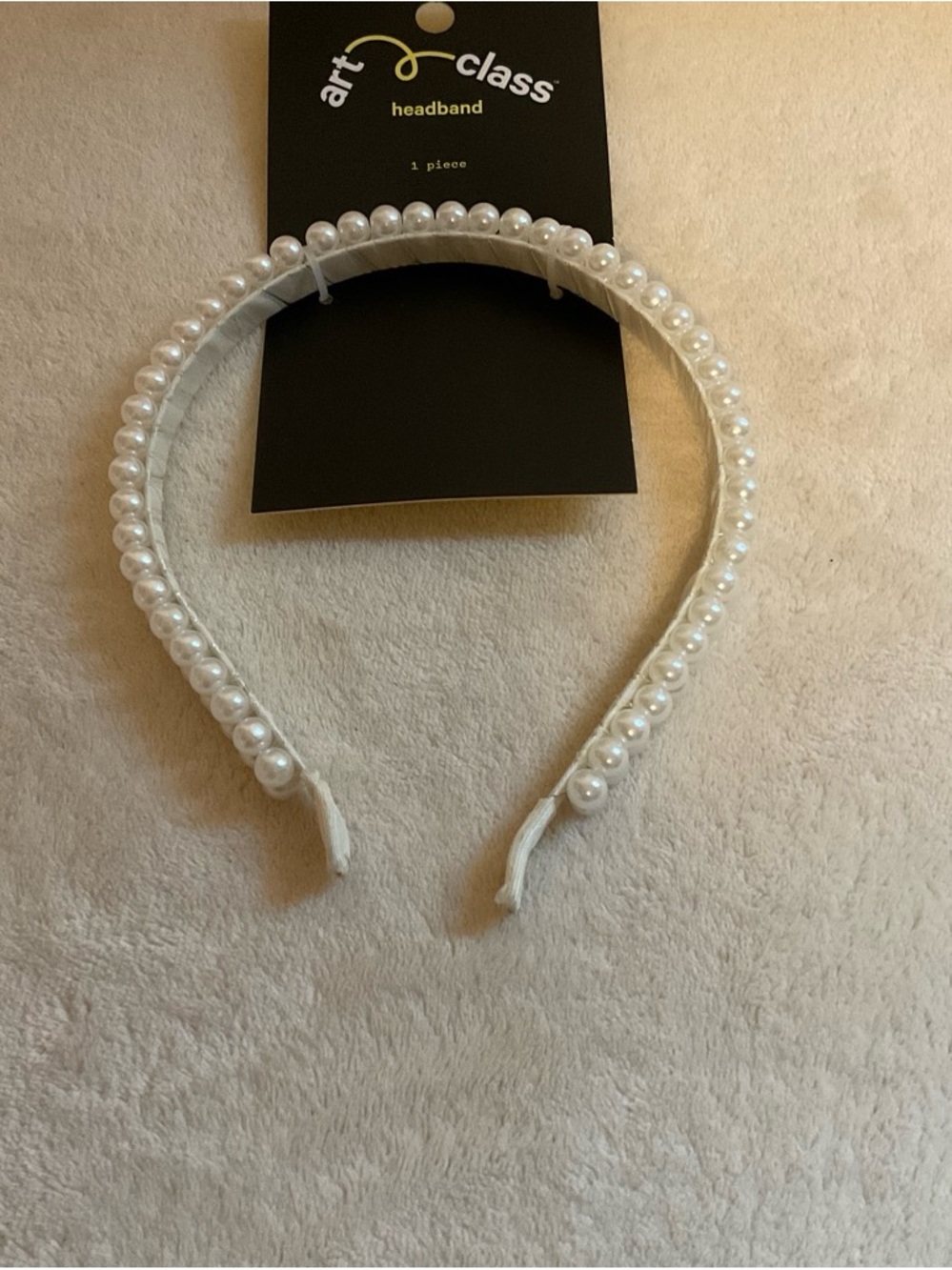art class White Pearl-Studded Headband